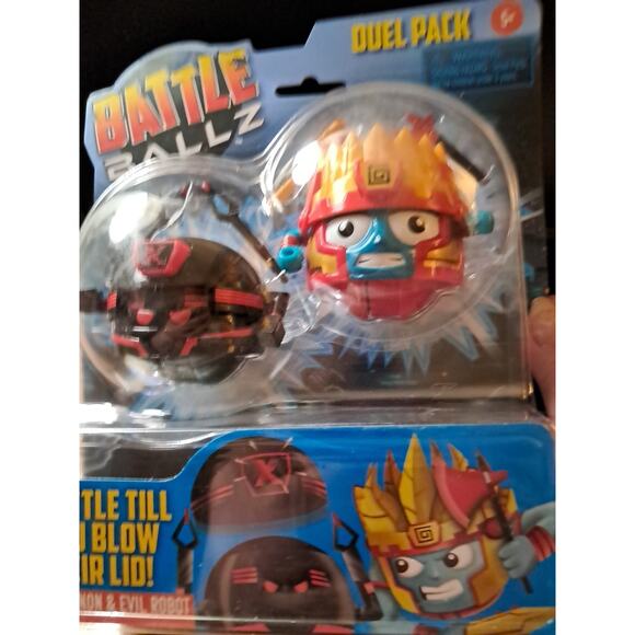 Battle Ballz Duel Pack Volcanon & Evil Robot New - Picture 1 of 6